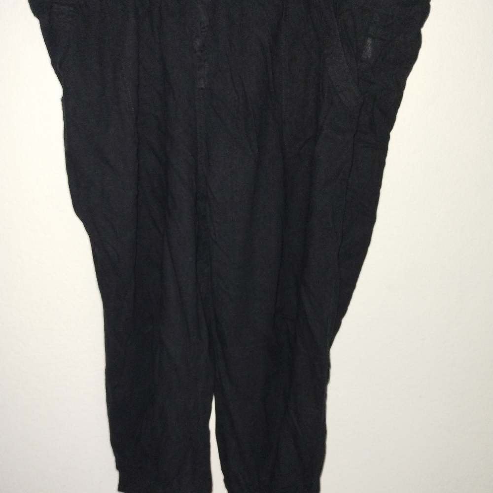 Paper Tee Womens Black Capri  Pants 3x